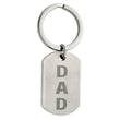 Stainless Steel Brushed Dad Key Ring