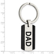 Stainless Steel Polished Black IP-plated Key Ring