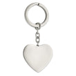 Stainless Steel Polished Heart Key Ring