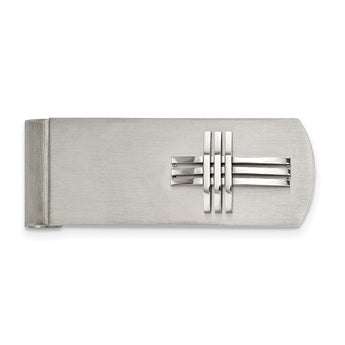 Stainless Steel Brushed/Polished Cross Money Clip