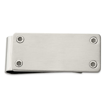 Stainless Steel Brushed and Polished Money Clip