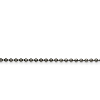 Stainless Steel 2.40 mm 30 inch Beaded Ball Antiqued Chain