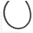 Stainless Steel Black IP-Plated Brushed Necklace