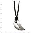 Stainless Steel Polished and Brushed Black IP-plated Claw Necklace