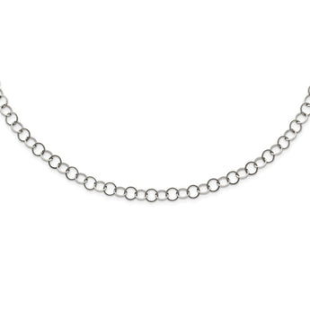 Stainless Steel Polished 6MM Circle Link Necklace