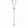 Stainless Steel Polished Agate Rosary