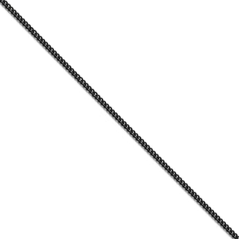 Stainless Steel Polished Black IP-plated 2.25mm Round Curb Chain
