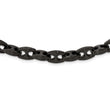 Stainless Steel Brushed Black IP Link Necklace