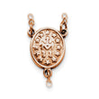 Stainless Steel Polished Rose IP-plated Rosary