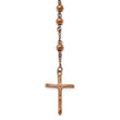 Stainless Steel Polished Rose IP-plated Rosary