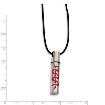 Stainless Steel Round Scew Top Medical Pendant Necklace