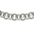 Stainless Steel Polished Circle Link 17 inch Necklace