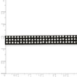 Stainless Steel with Black Leather and Crystal 11.75in w/3in ext. Choker