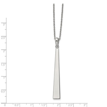 Stainless Steel Polished with 2 inch ext. 16 inch Necklace