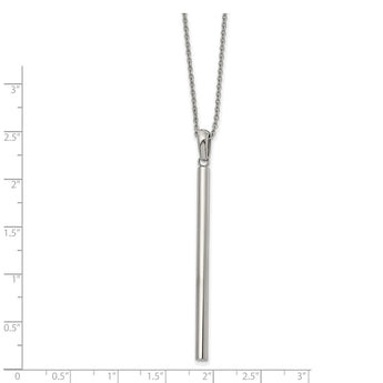 Stainless Steel Polished Bar w/2inch ext. 16 inch Necklace