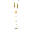 Stainless Steel Polished Yellow IP-plated 30in Rosary