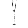 Stainless Steel Polished Black IP-plated 30in Rosary