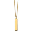 Stainless Steel Polished Yellow IP-plated Bar Dangle 16in Necklace