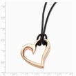 Stainless Steel Pink IP-plated Heart Necklace