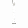 Stainless Steel 4mm Bead Rosary Necklace