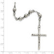 Stainless Steel 6mm Bead Rosary Necklace