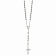 Stainless Steel 8mm Bead Rosary Necklace