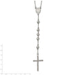 Stainless Steel 8mm Bead Rosary Necklace