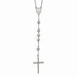 Stainless Steel 8mm Bead Rosary Necklace