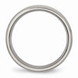 Titanium Ridged Edge 6mm Brushed and Polished Band