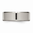 Titanium Beveled Edge 8mm Brushed and Polished Band