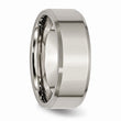 Titanium Beveled Edge 8mm Brushed and Polished Band