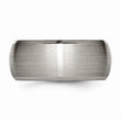 Titanium Beveled Edge 10mm Satin and Polished Band