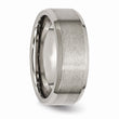 Titanium Beveled Edge 8mm Brushed and Polished Band