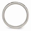 Titanium Beveled Edge 8mm Laser Design Brushed & Polished Band