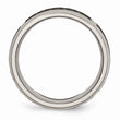 Titanium Beveled Edge 8mm Laser Design Brushed & Polished Band