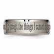 Titanium Beveled Edge 8mm Laser Design Brushed & Polished Band