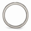 Titanium Beveled Edge 8mm Laser Design Brushed & Polished Band