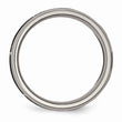 Titanium Beveled Edge 8mm Laser Design Brushed & Polished Band