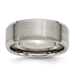 Titanium Beveled Edge 8mm Brushed and Polished Band