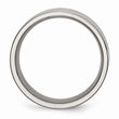 Titanium Grooved 8mm Brushed and Polished Band