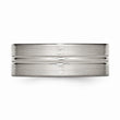 Titanium Grooved 8mm Brushed and Polished Band
