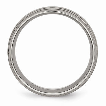 Titanium Grooved 8mm Satin Band