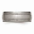 Titanium Grooved 8mm Satin Band