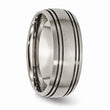 Titanium Grooved 8mm Satin Band
