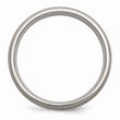 Titanium Sterling Silver Inlay 6mm Brushed Band