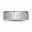 Titanium Beveled Edge 8mm Satin and Brushed Band
