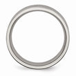 Titanium Black Enamel Flat Grooved 7mm Brushed Band