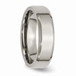 Titanium Beveled Edge 6mm Polished Band