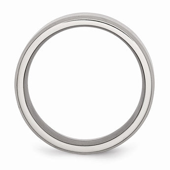 Titanium Beveled Edge 8mm Polished Band