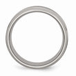 Titanium Grooved Ridged Edge 8mm Brushed and Polished Band
